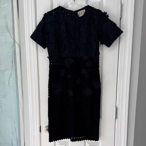 Sea New York Navy Floral Midi Dress